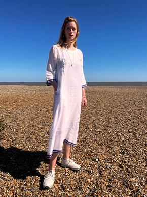 Woven khadi smock dress with selvedge detailing *one remaining